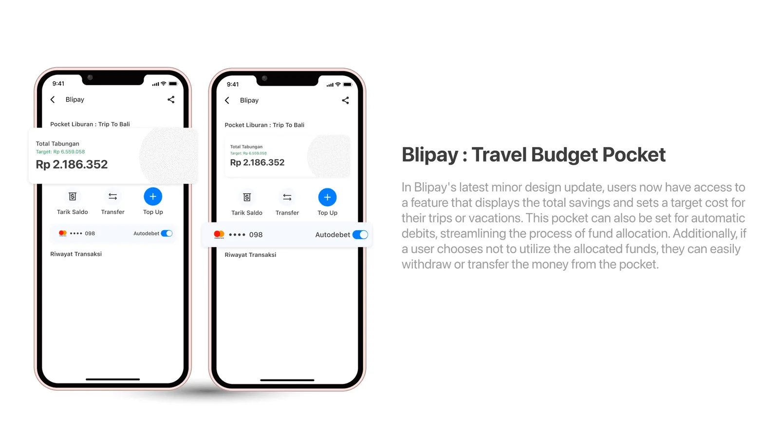 Blipay travel budget pocket screens